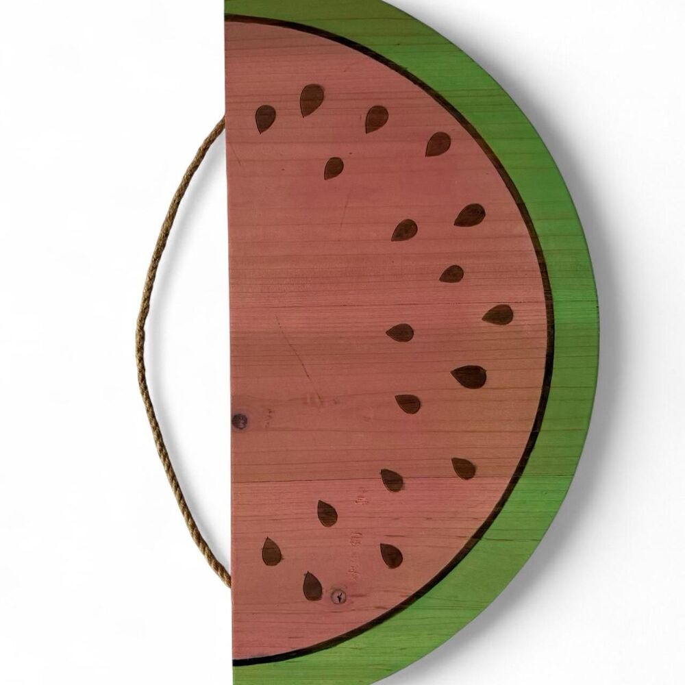 wooden watermelon wall decor